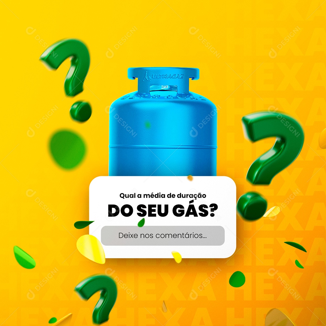 Qual a Média de Duração Gás de Cozinha Social Media PSD Editável