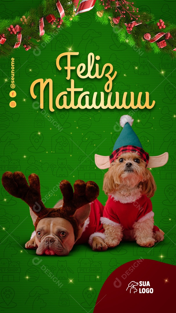 Story Pet Shop Feliz Natal Social Media PSD Editável