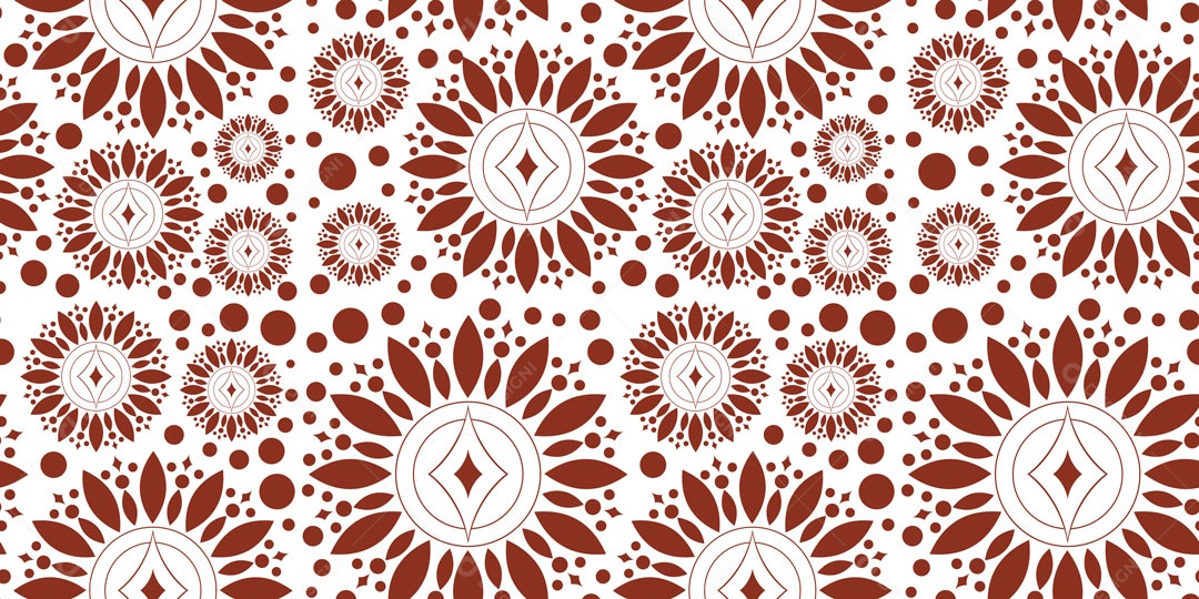 Pattern Padrões Geométricos de Flores Elegante Vetor AI + PAT
