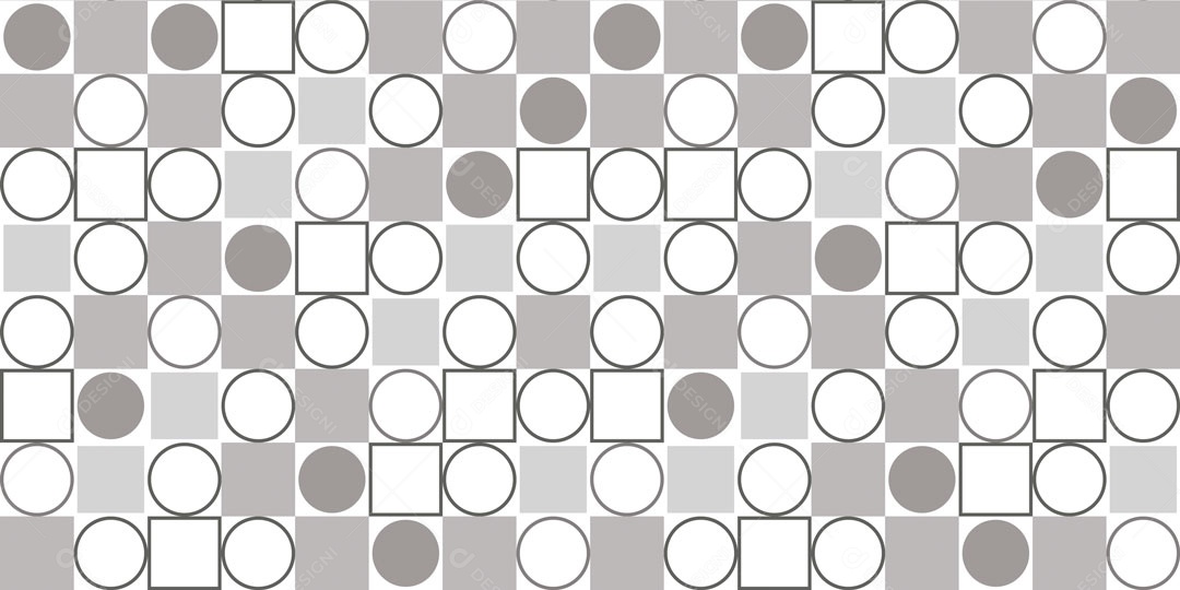 Pattern Padrões Geométricos Formas Cinza e Branco Vetor AI + PAT