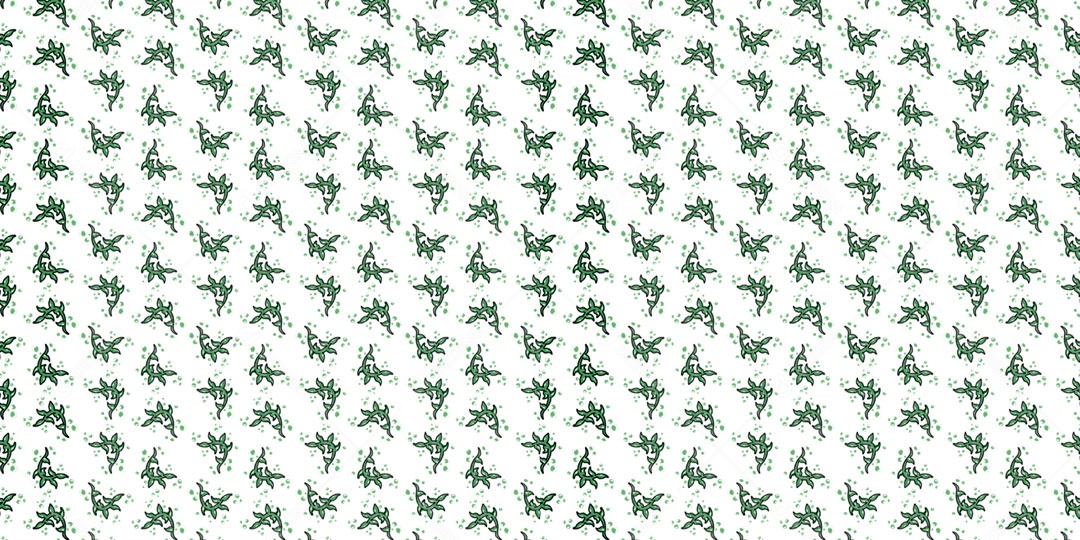 Pattern Padrões Geométricos de Flores Elegante Verde Vetor AI + PAT