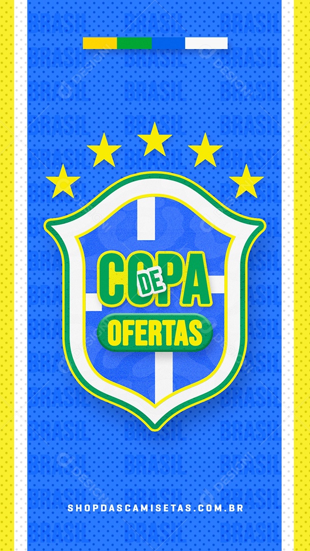 Story Copa de Ofertas Camisas de Time Social Media PSD Editável