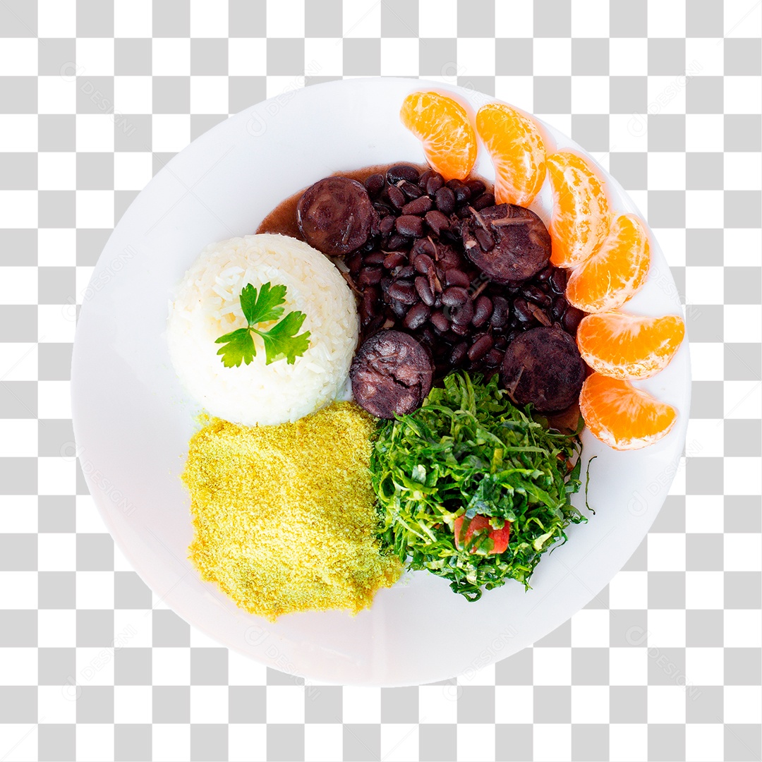 Prato de Comida Típica Brasileira PNG Transparente