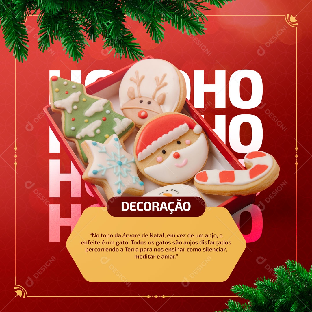 Feliz Natal Repleto de Harmonia Social Media PSD Editável