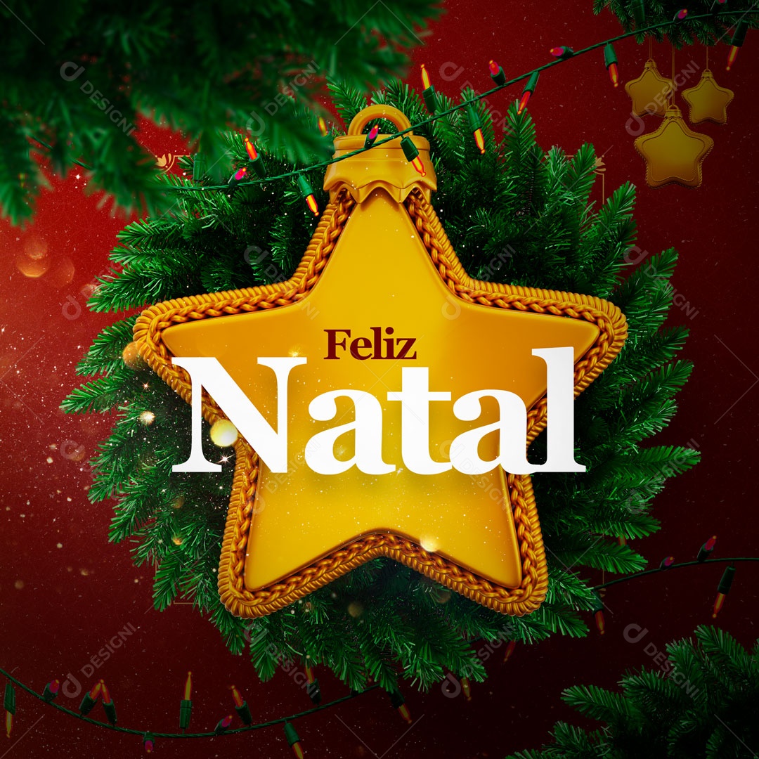 Feliz Natal Repleto de Harmonia Social Media PSD Editável
