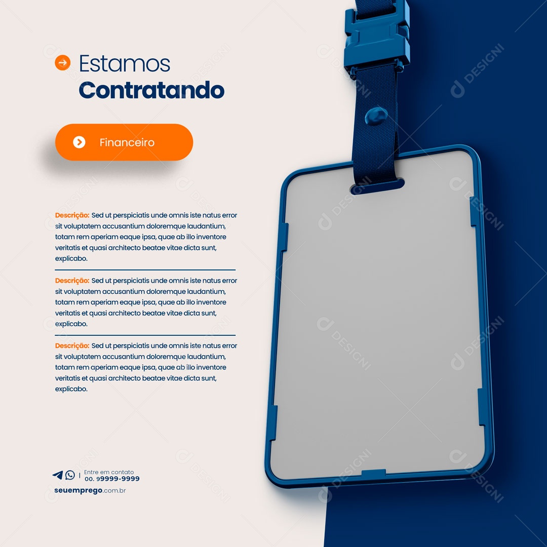 Estamos Contratando Social Media PSD Editável