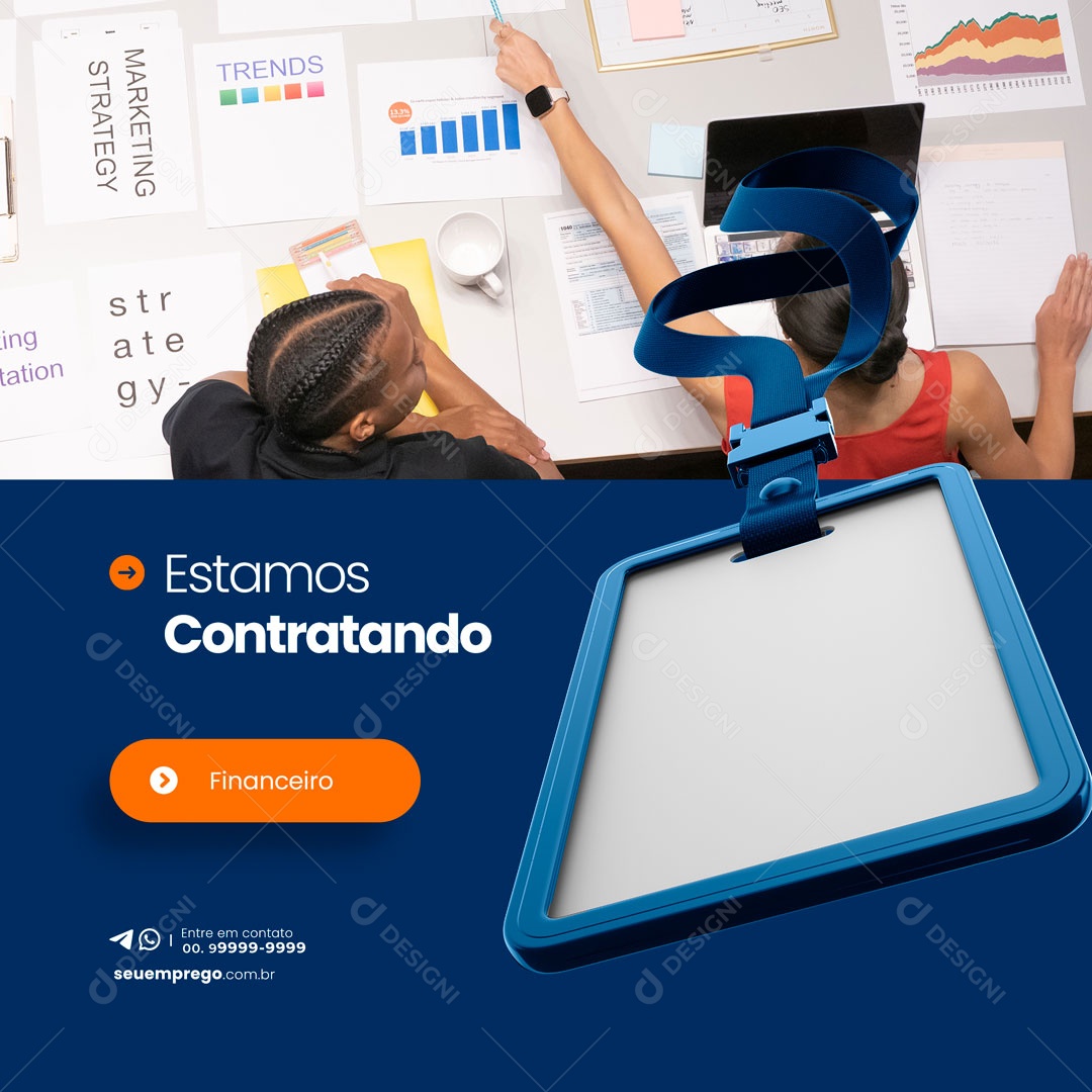 Estamos Contratando Vaga Comercial Aberta Social Media PSD Editável