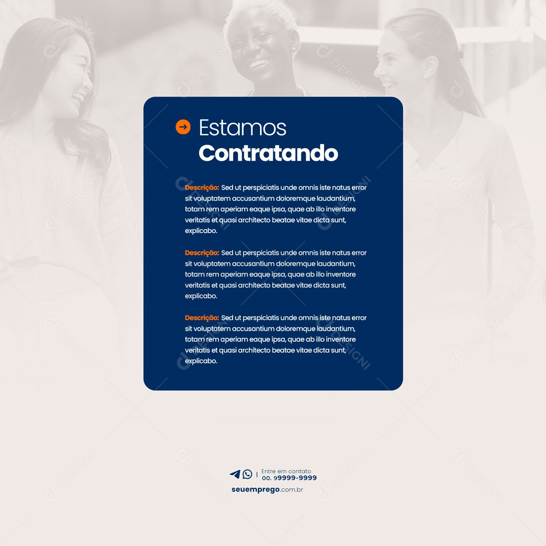 Estamos Contratando Motorista Social Media PSD Edtável