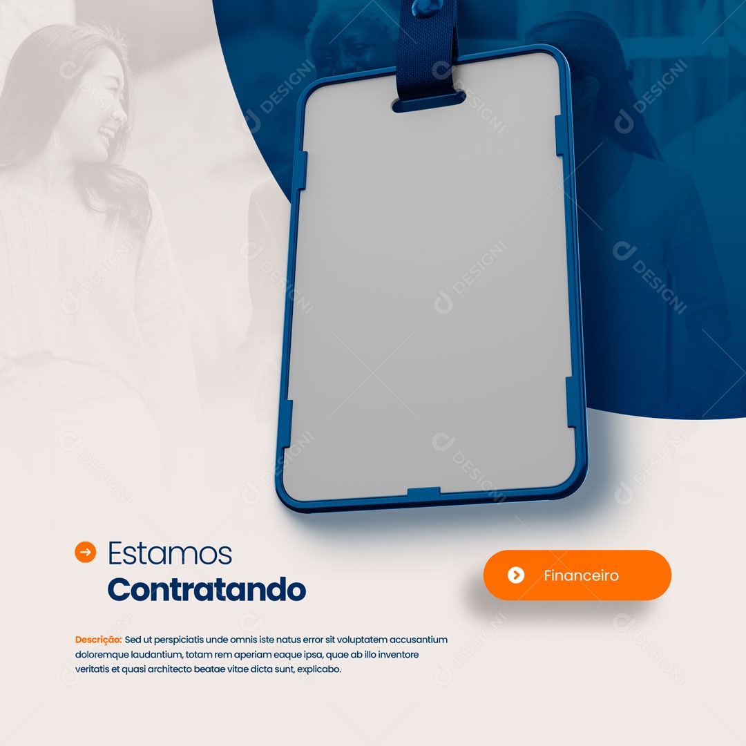 Estamos Contratando Vagas de Emprego Abertas Social Media PSD Editável