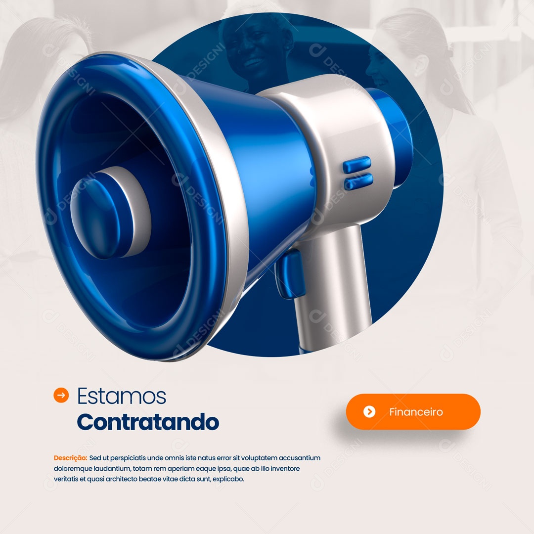 Estamos Contratando Vagas de Financeiro Social Media PSD Editável