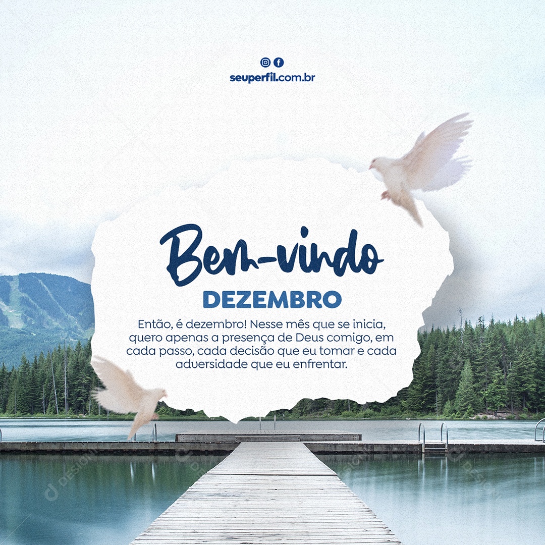 Bem Vindo Dezembro Social Media PSD Editável