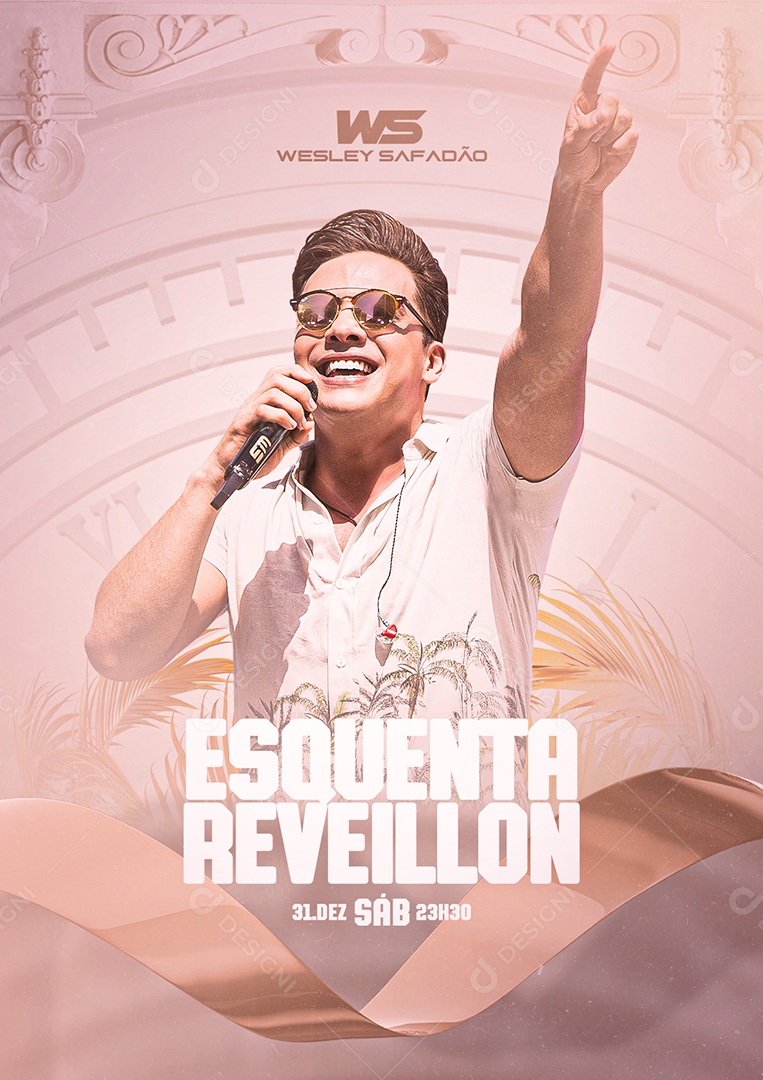 Esquenta Reveillon Wesley Safadão Flyer Social Media PSD Editável