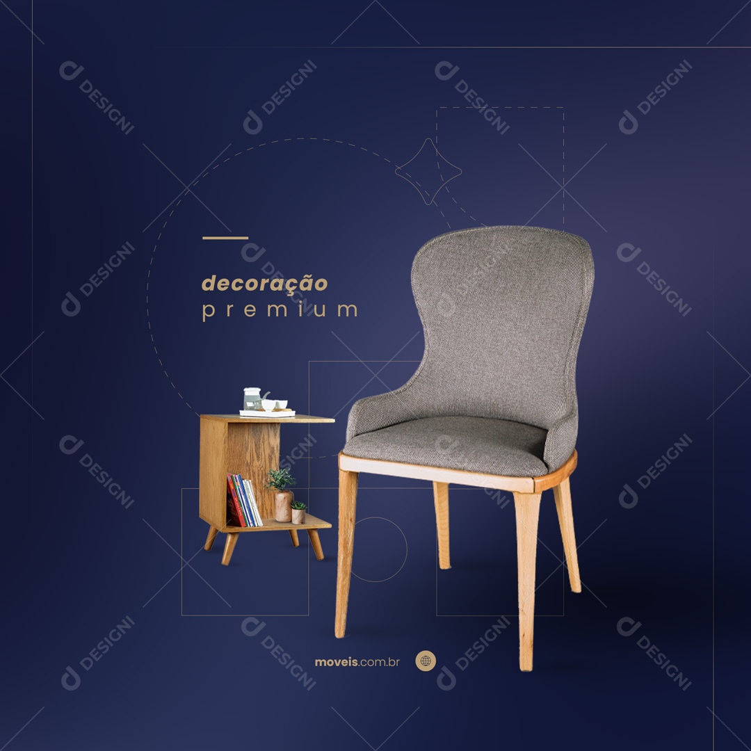 Decoração Premium Loja de Móveis Social Media PSD Editável