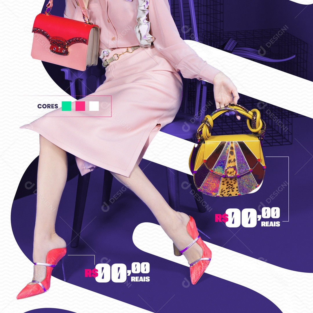 Promoção Descontos Loja de Calçados Social Media PSD Editável