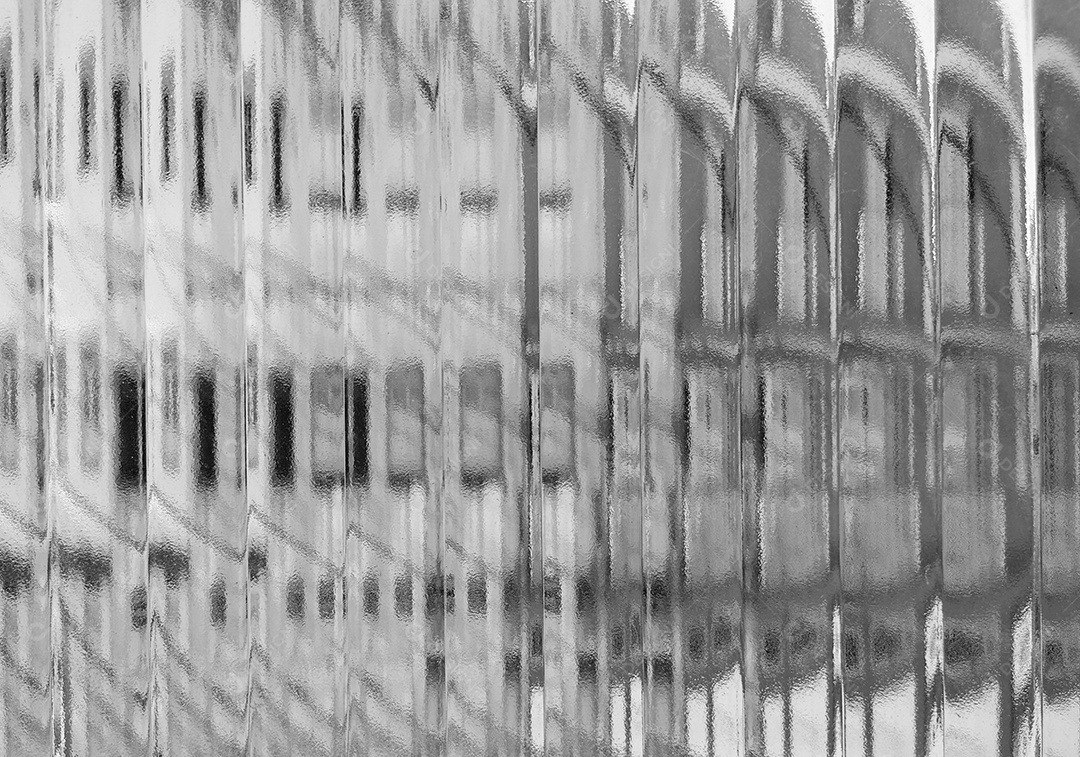 Textura de vidro canelado translúcido. vidro com transparência.