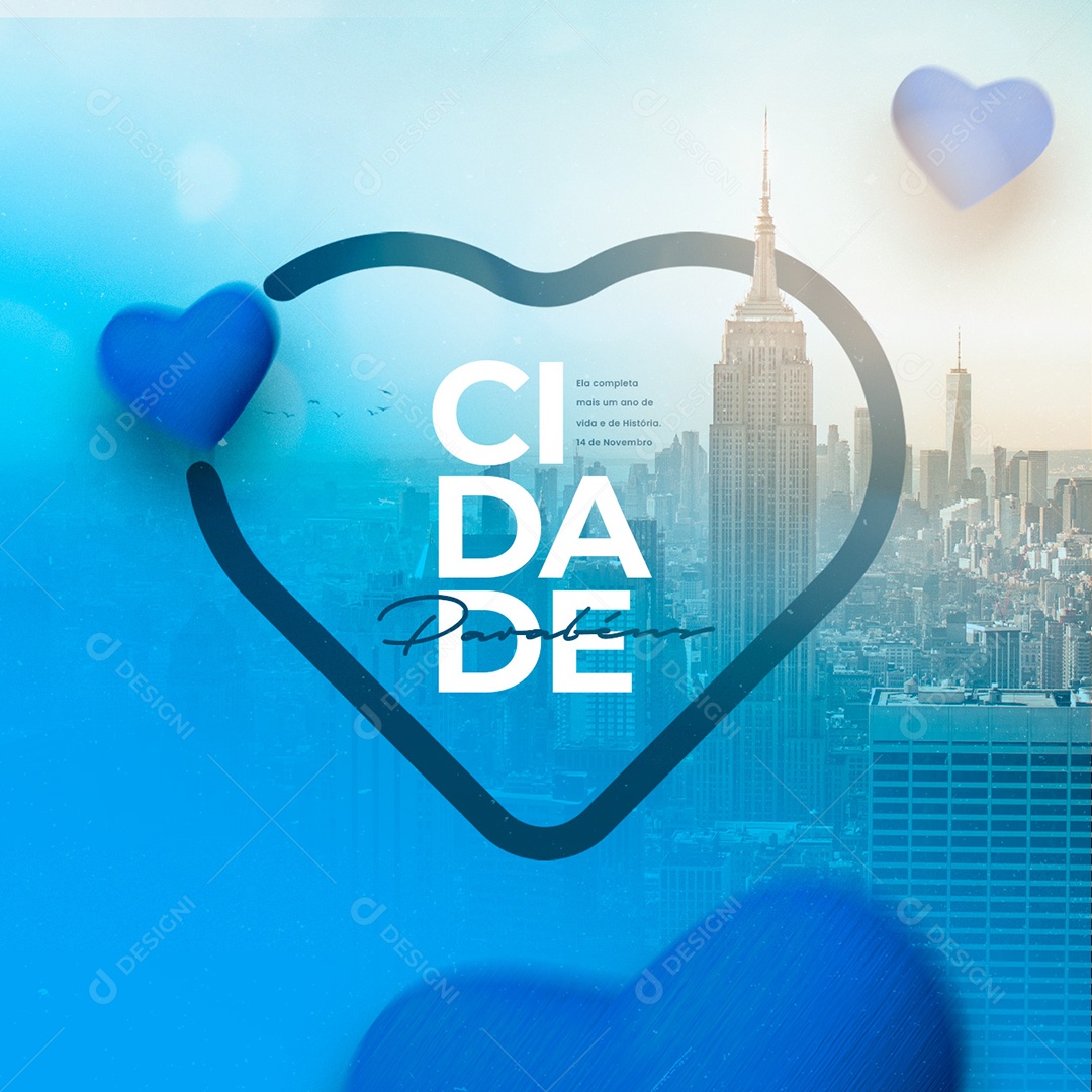 It Completes Another Year of History Congratulations Cidade Social Media Editable PSD