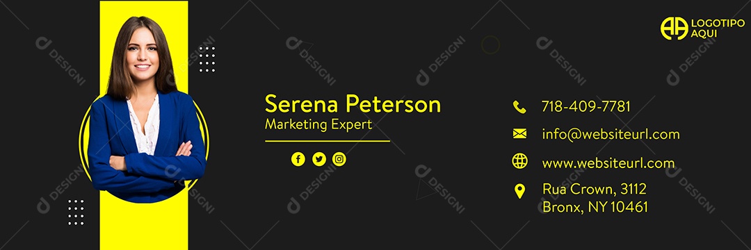 Assinatura de E-mail Marketing Expert PSD Editável