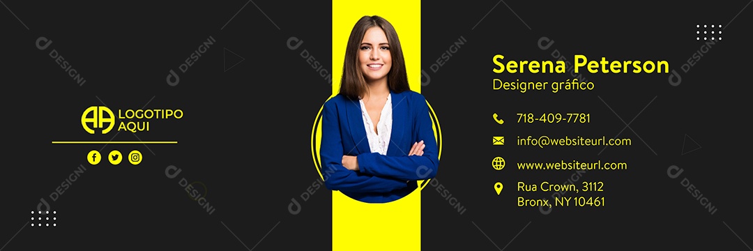 Banner Assinatura de E-mail Designer Gráfico PSD Editável