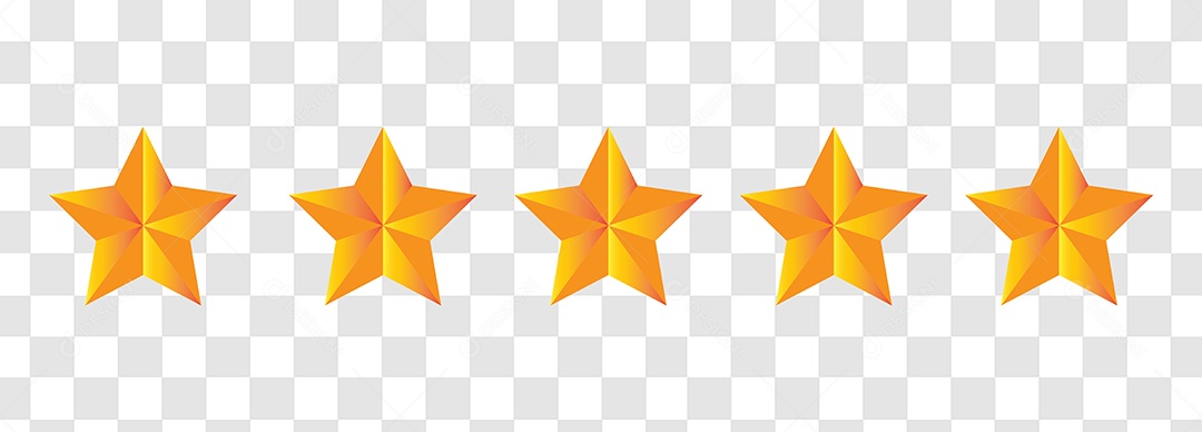 Elementos 3D Para Composição 5 Estrelas PSD