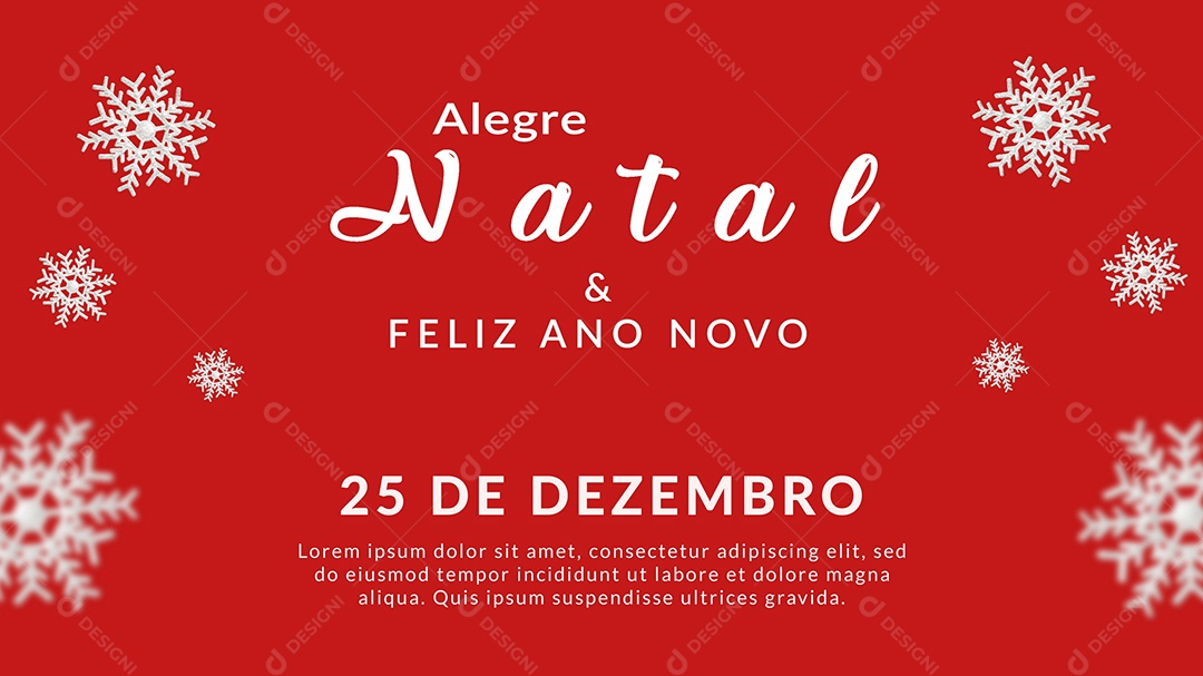 Banner Alegre Natal e Feliz Ano Novo Social Media PSD Editável