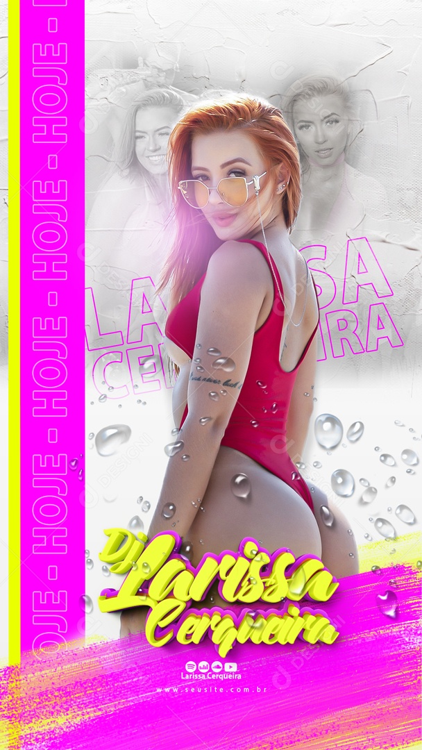 Social Media Flyer Artista Larissa PSD Editável