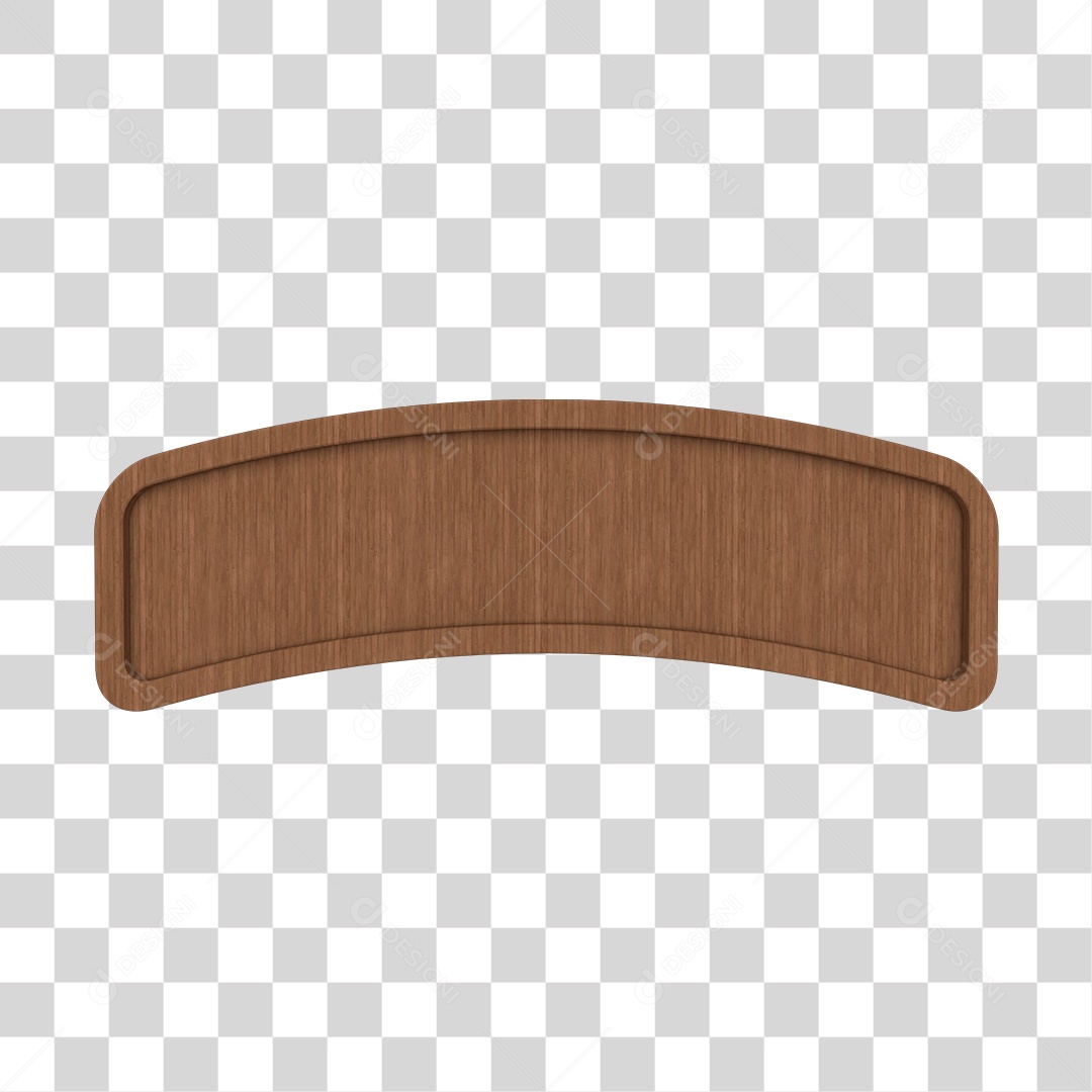 Placa de Madeira Para Composição de Texto Elemento 3D PNG Transparente