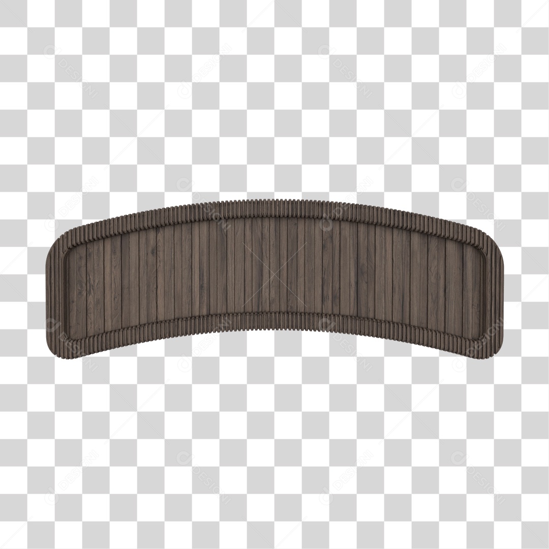 Placa de Madeira Para Composição de Texto Elemento 3D PNG Transparente