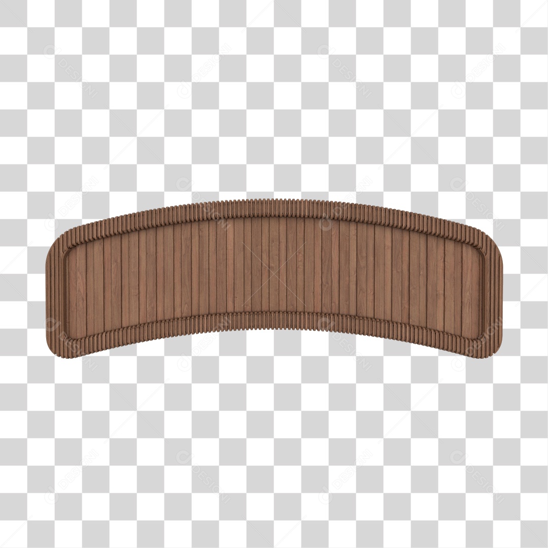 Placa de Madeira Para Composição  de Texto Elemento 3D PNG Transparente