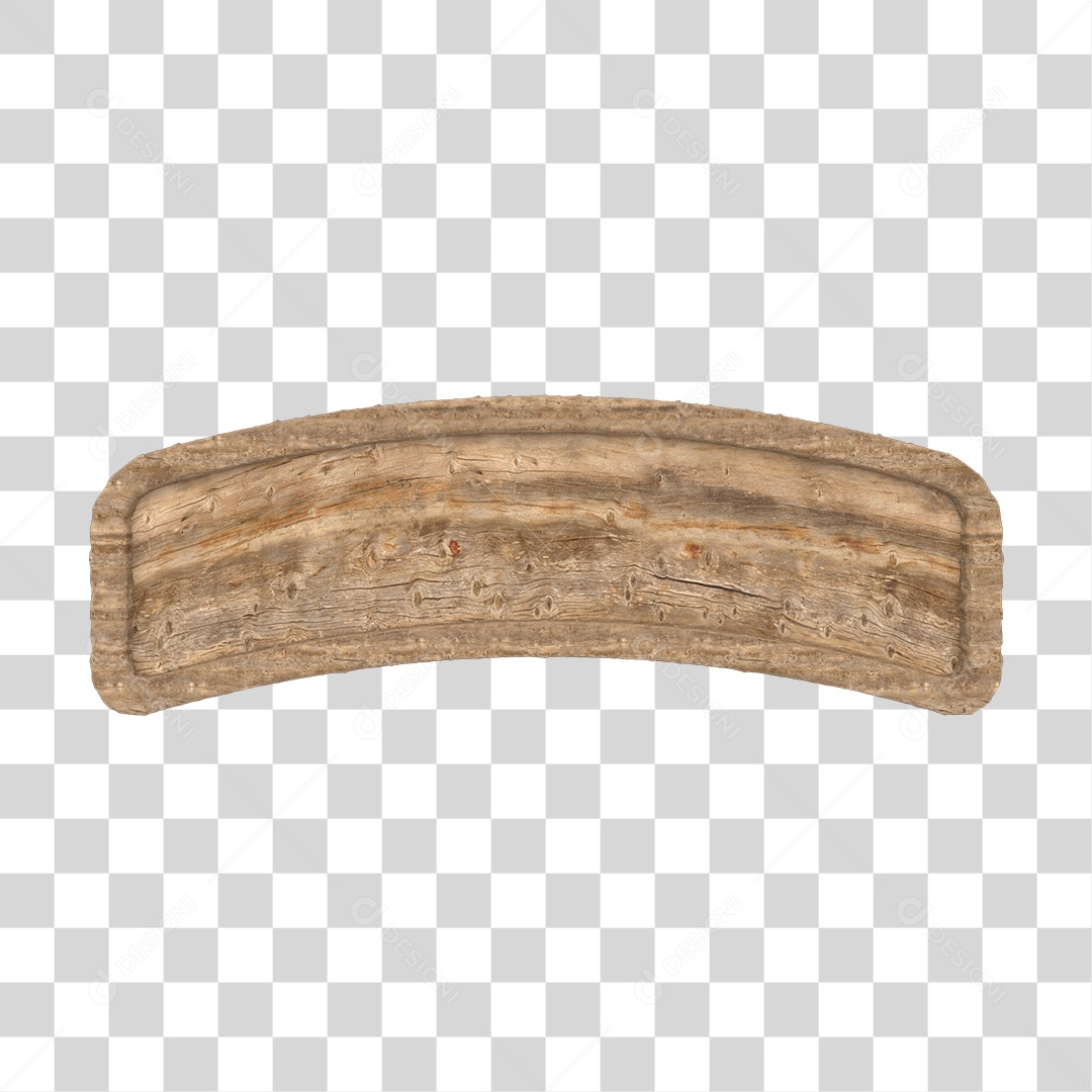 Placa de Madeira Para Composição de Texto Elemento 3D PNG Transparente