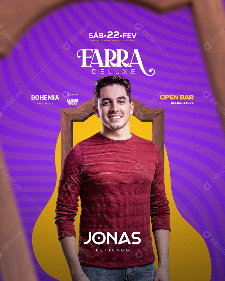 Flyer Farra Deluxe Jonas Esticado Social Media PSD Editável