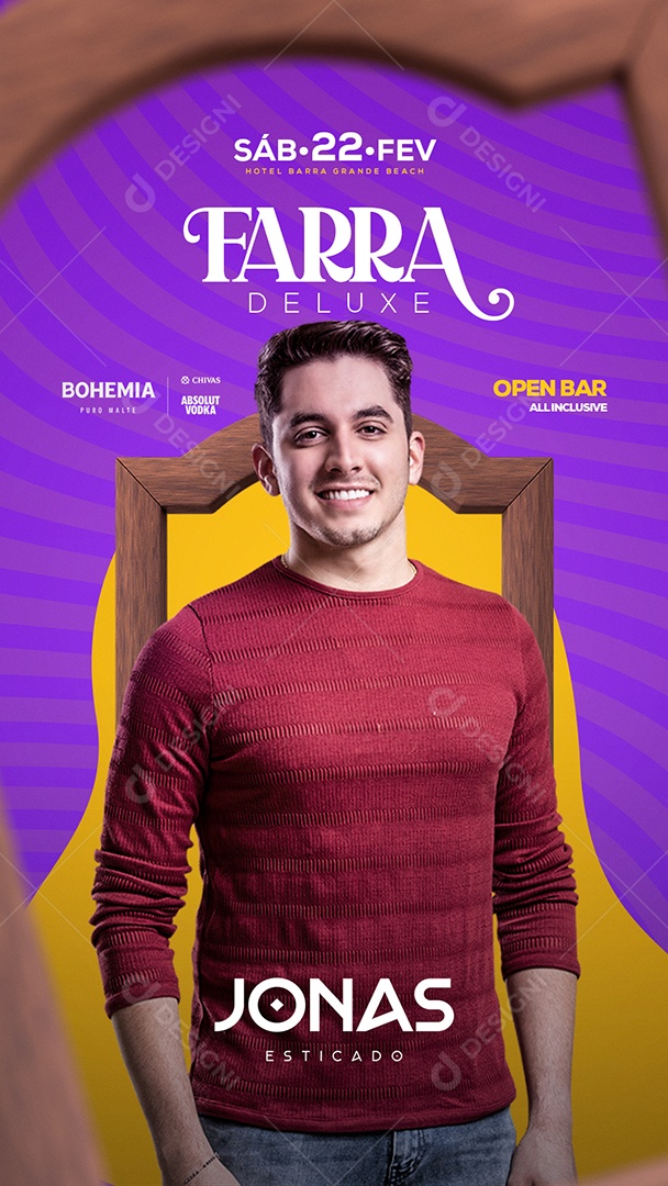 Flyer Farra Deluxe Jonas Esticado Story Social Media PSD Editável