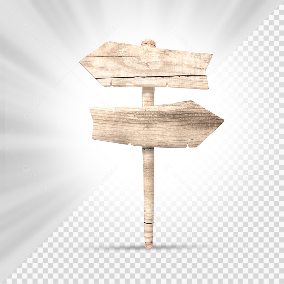 Placa de Madeira Clara 3D Elemento Para Composição PSD