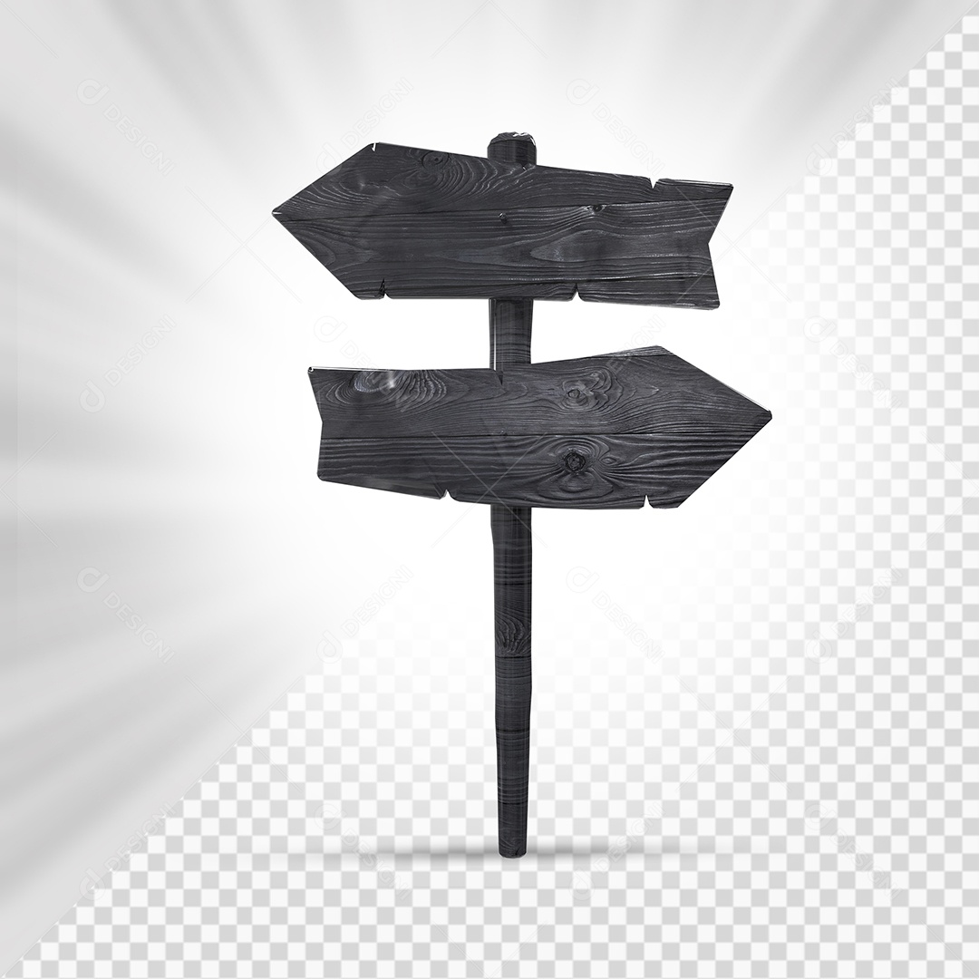 Placa de Madeira Escuro 3D Elemento Para Composição PSD