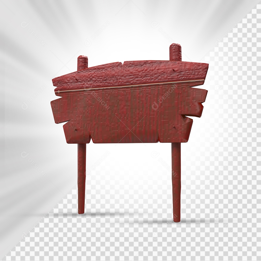 Placa de Madeira Marrom 3D Elemento Para Composição PSD