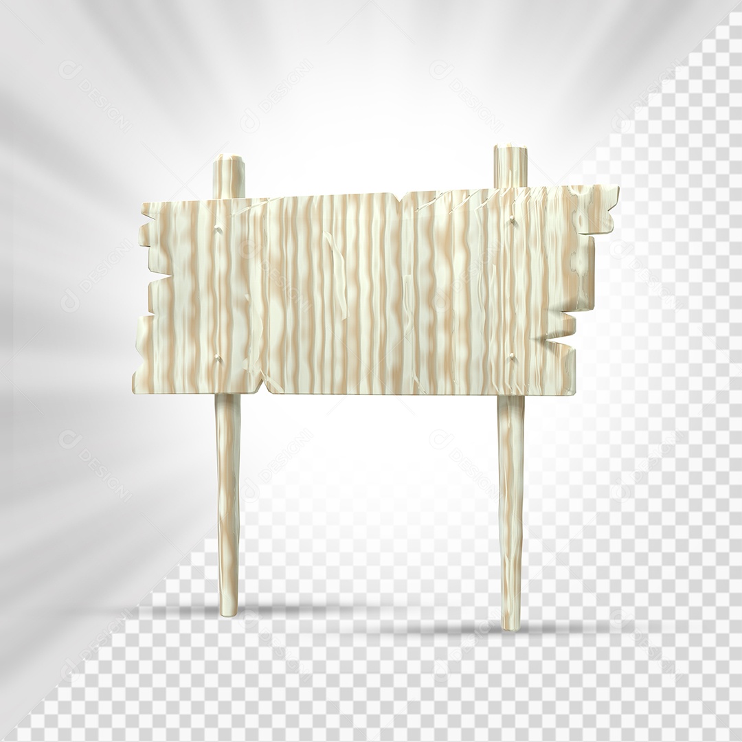 Placa de Madeira Clara 3D Elemento Para Composição PSD
