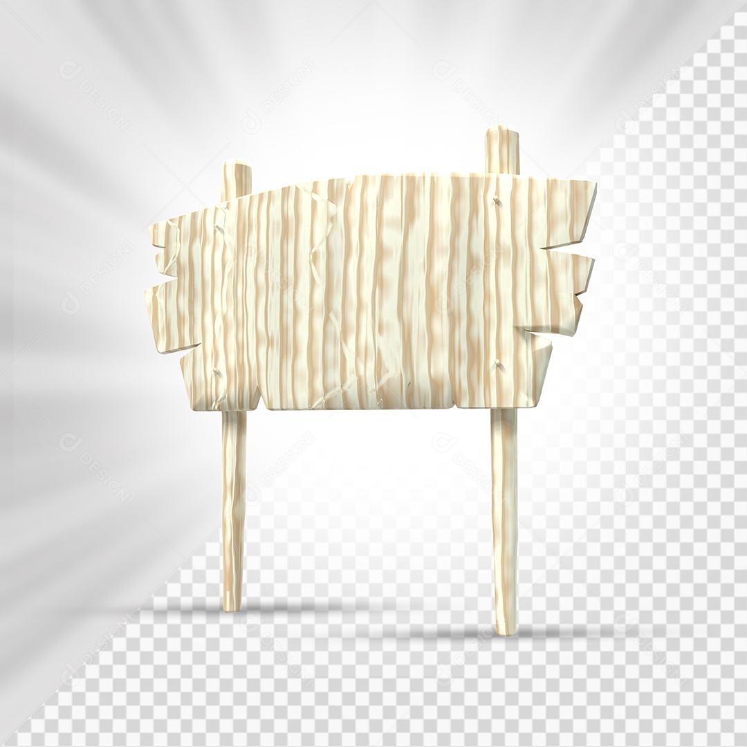Placa de Madeira Clara 3D Elemento Para Composição PSD