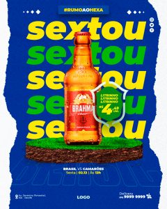 Cervejaria Rumo ao Hexa Sextou Social Media PSD Editável