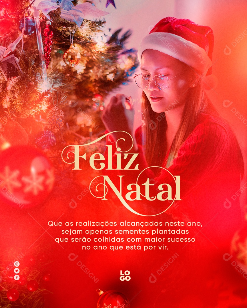 Que as Realizações Alcançadas Neste Ano Sejam Apenas Sementes Plantadas Que Serão Colhidas Com Maior Sucesso no Ano Que Está Por Vir Social Media PSD Editável