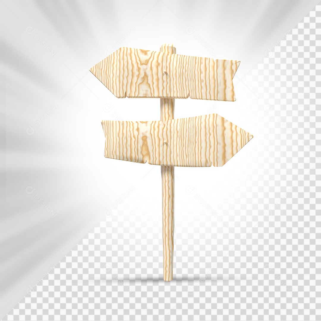 Placa de Madeira Clara 3D Elemento Para Composição PSD