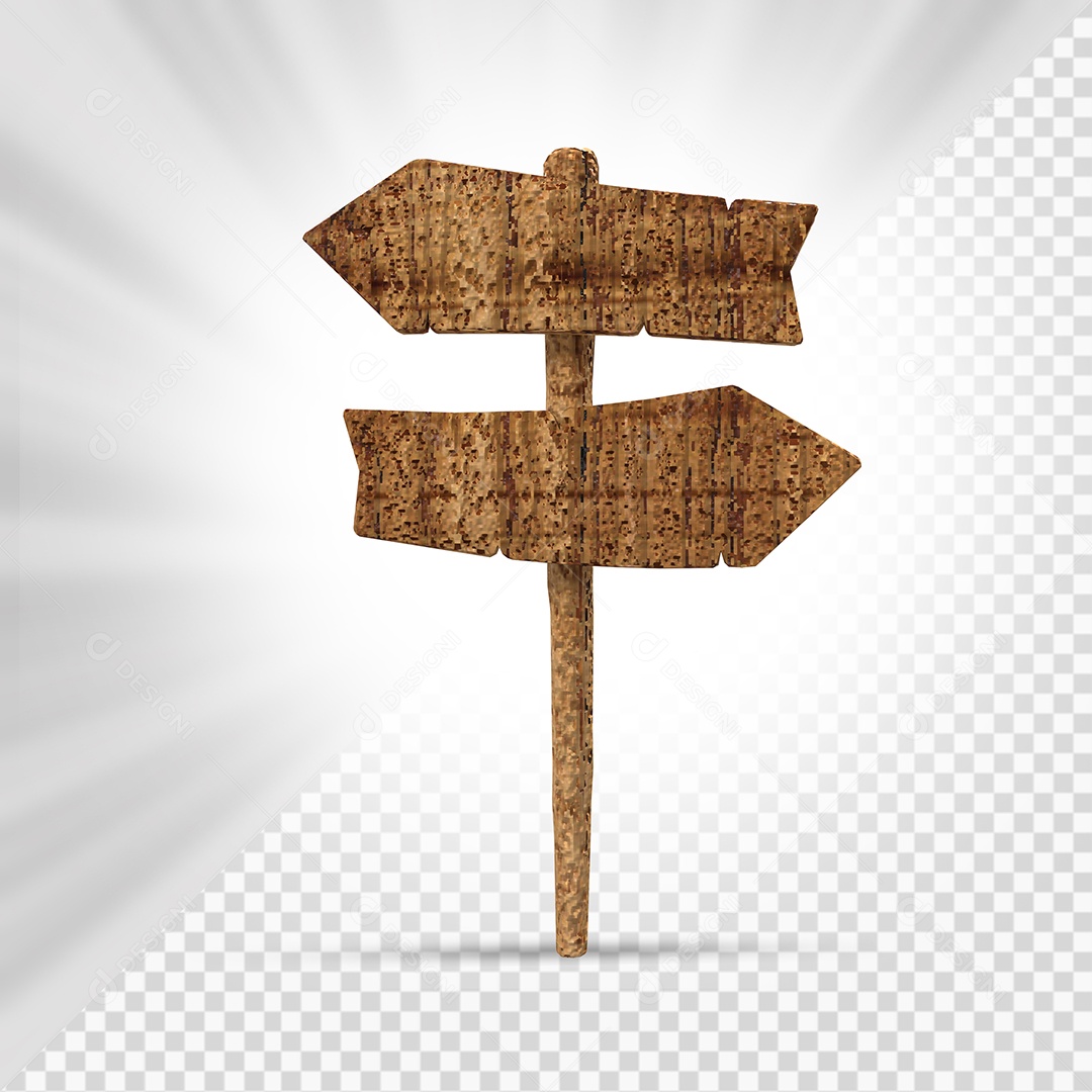 Placa de Madeira 3D Elemento Para Composição PSD