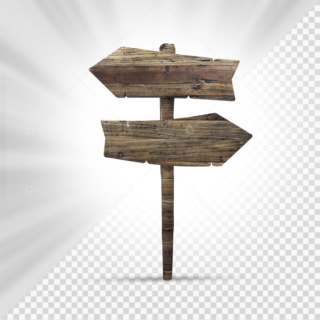 Placa de Madeira 3D Elemento Para Composição PSD