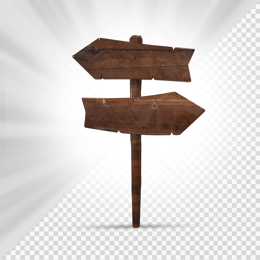 Placa de Madeira 3D Elemento Para Composição PSD