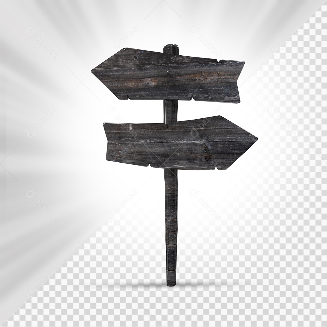 Placa de Madeira Escura 3D Elemento Para Composição PSD