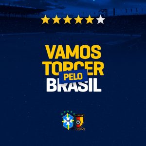 Vamos Torcer Pelo Brasil Copa do Mundo Brasil x Camarões Social Media PSD Editável