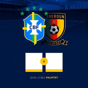 Qual o Seu Palpite Brasil x Camarões Humo Ao Hexa Copa do Mundo Social Media PSD Editável