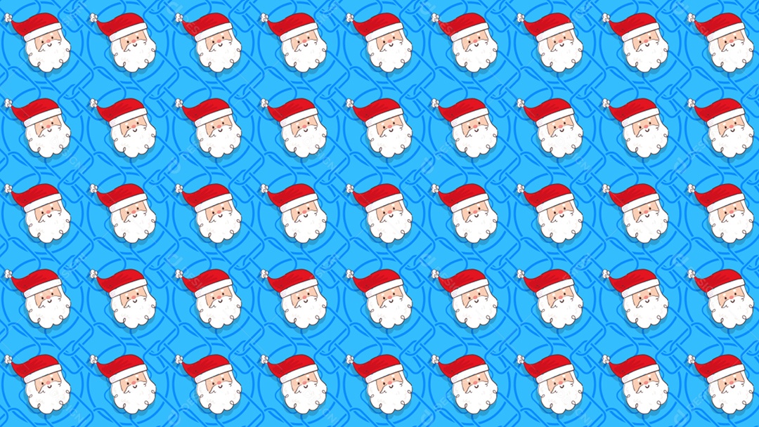 Pattern Padrões Geométricos Papai Noel Em Fundo Azul Vetor AI + PAT