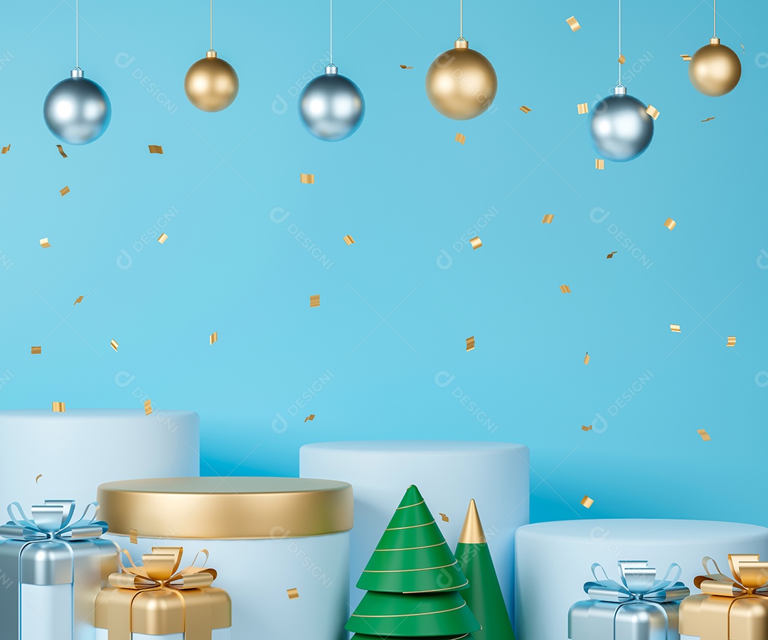 Pódio de decoração de natal