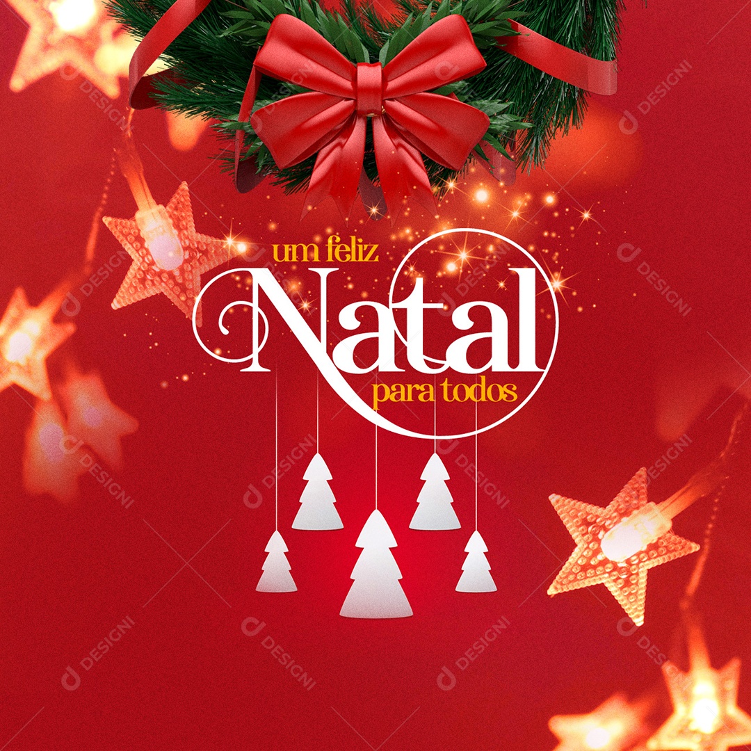 Um Feliz Natal para Todos Social Media PSD Editável