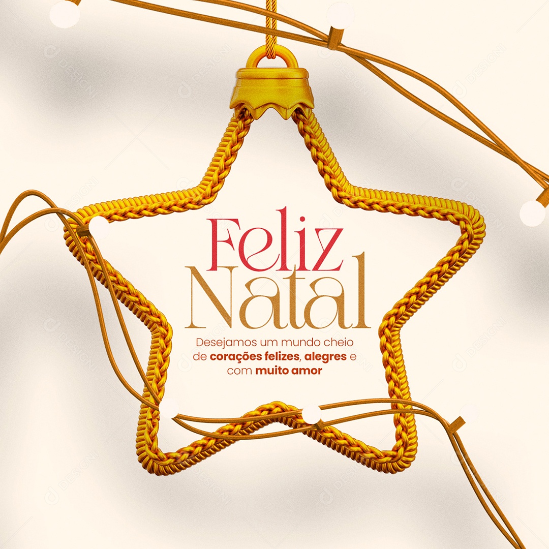 Desejamos um Mundo Cheio de Corações Felizes Feliz Natal Social Media PSD Editável