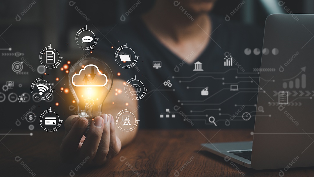 Tecnologia de conexão de internet de negócios e banco de dados financeiros